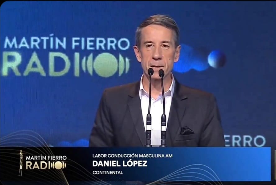Daniel López recibió el Martín Fierro al Mejor Conductor de Radio AM